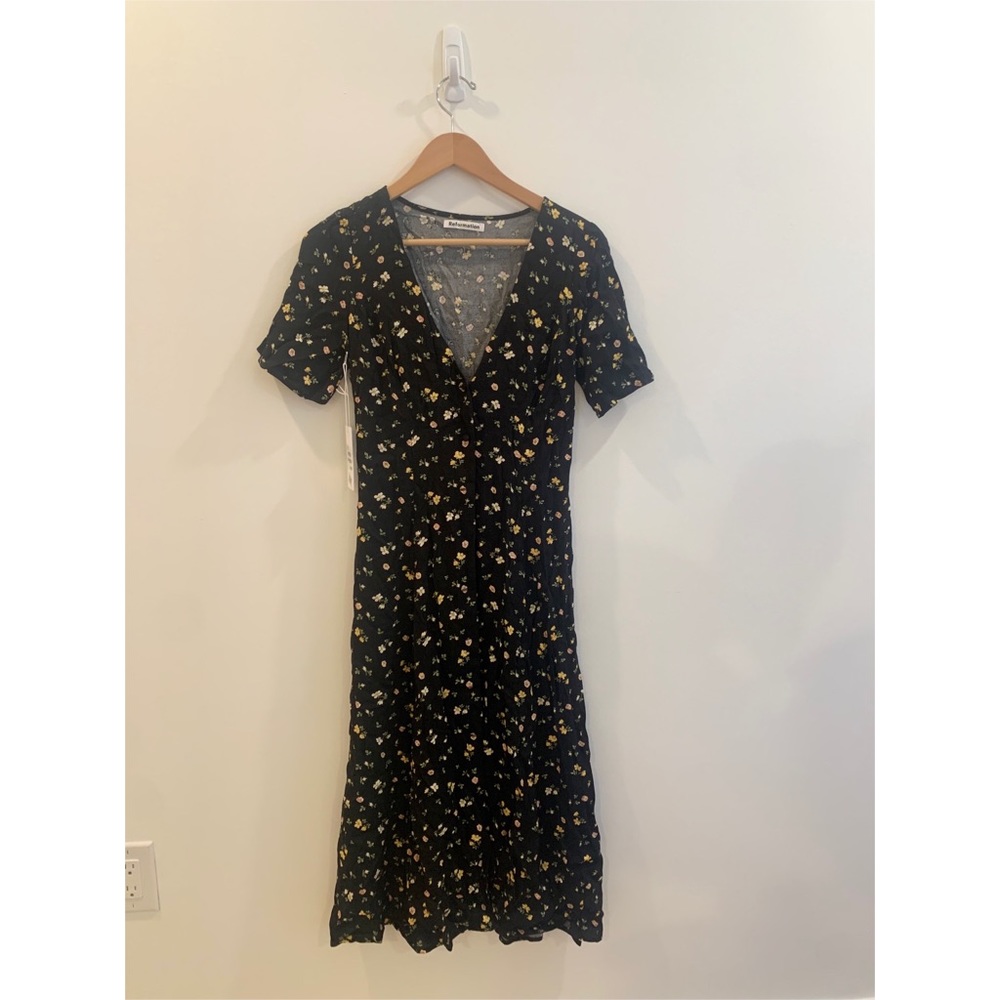 Reformation Locklin Venezia Button Front Dress NWT